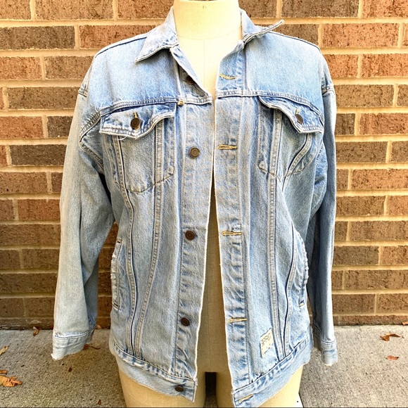 Esprit Jackets & Blazers - Vintage 80s/90s Esprit Distressed Jean Jacket